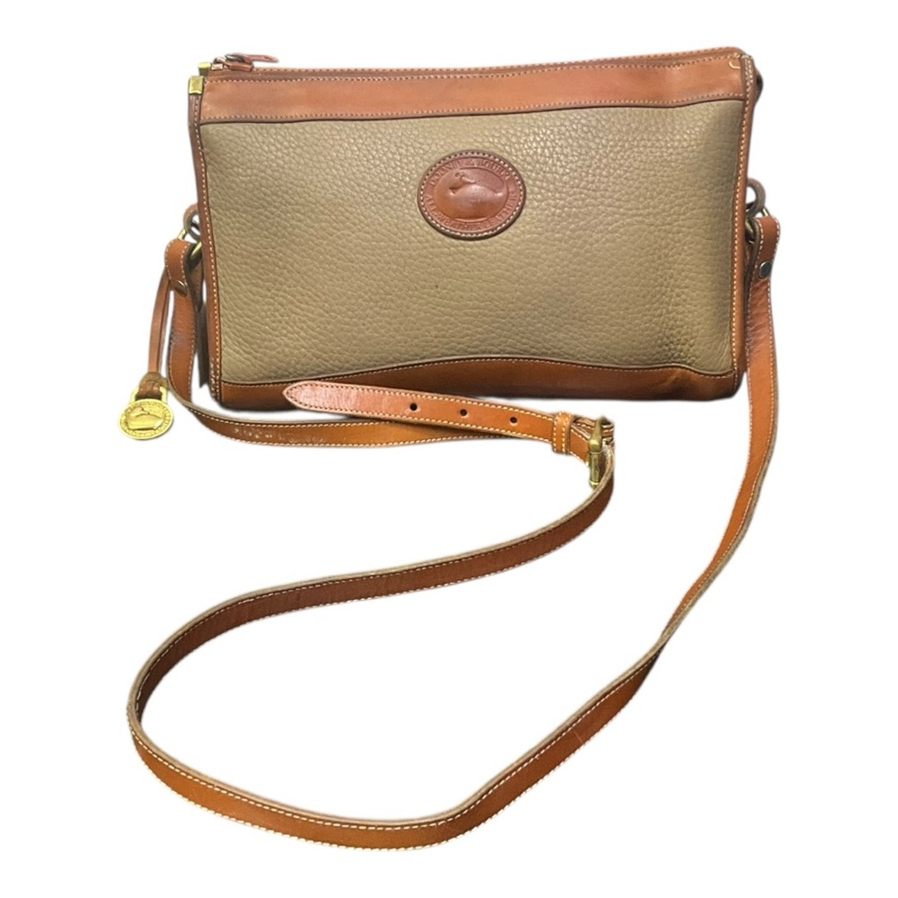 👜 Vintage Dooney & Bourke USA Crossbody‎ | Pebbled Leather Tan & Chestnut